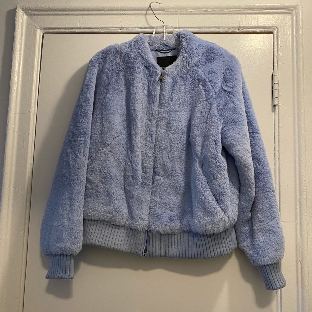 Fuzzy jacket banana republic size m